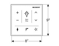 MEDIDAS PANEL DE CONTROL AQUACLEAN GEBERIT